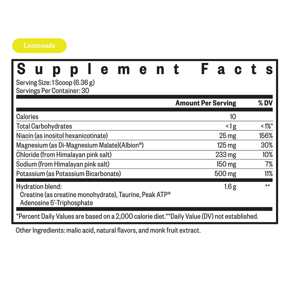 Product image for Optimal Electrolyte Lemonade Powder.