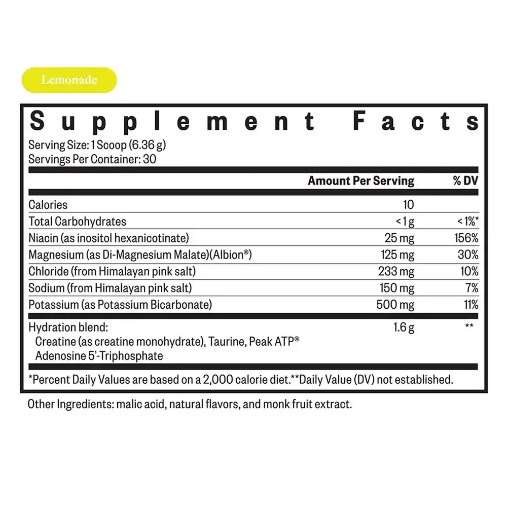 Product image for Optimal Electrolyte Lemonade Powder.