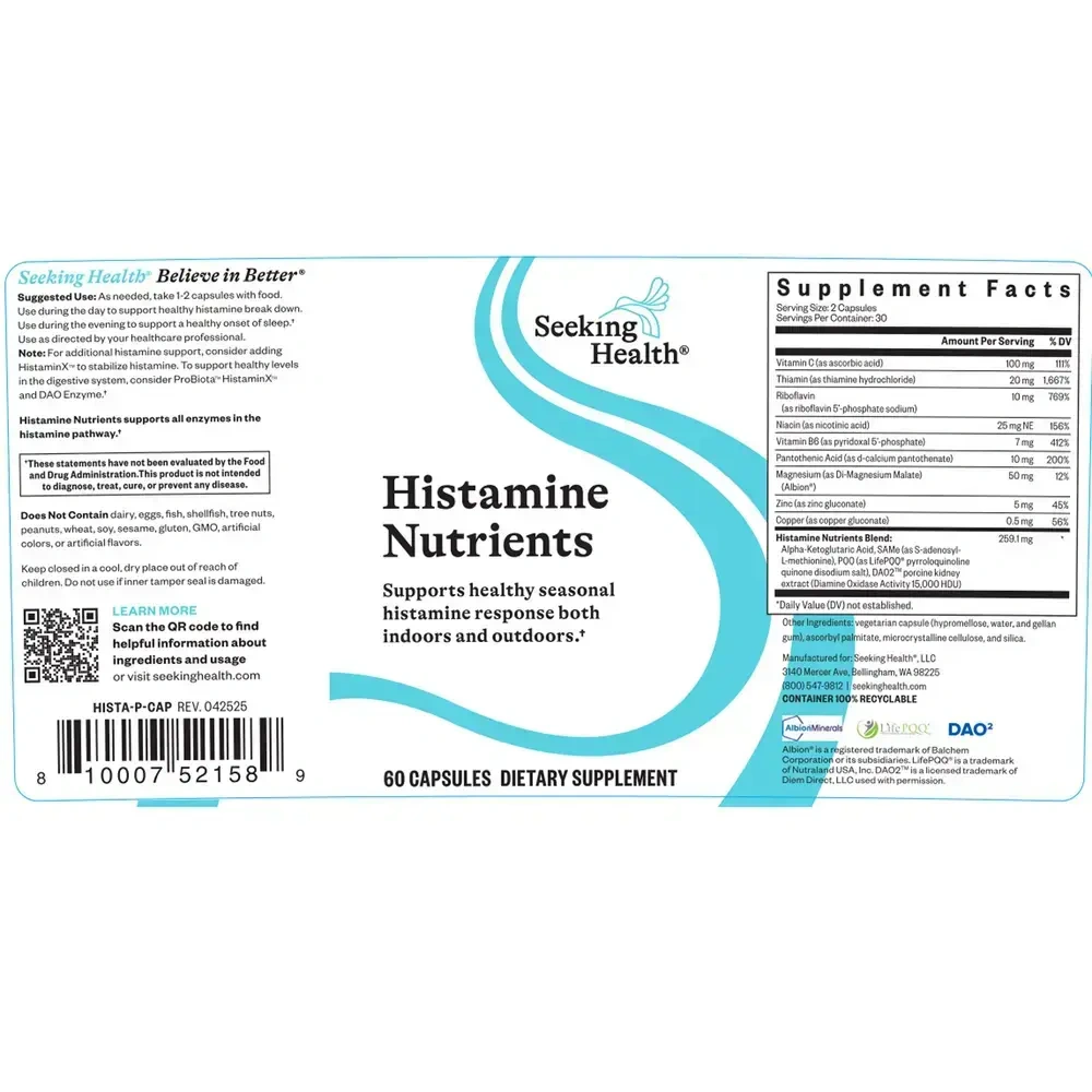Product image for Histamine Nutrients (Formerly Histamine Block Plus).