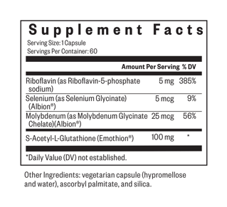max gxl glutathione ingredients with Cofactors Glutathione for fertility Combo:2 Bottles Of Each Virus Protection