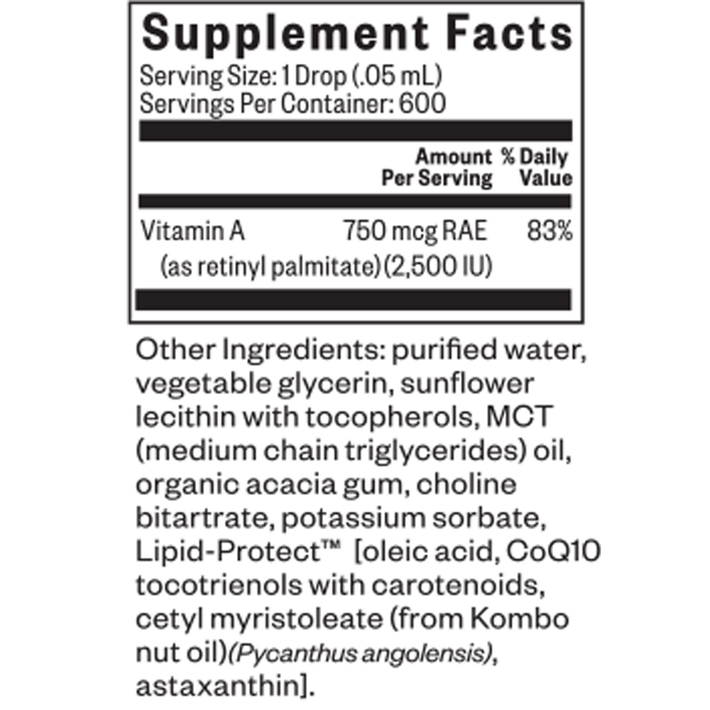 Product image for Vitamin A Drops 2500IU.