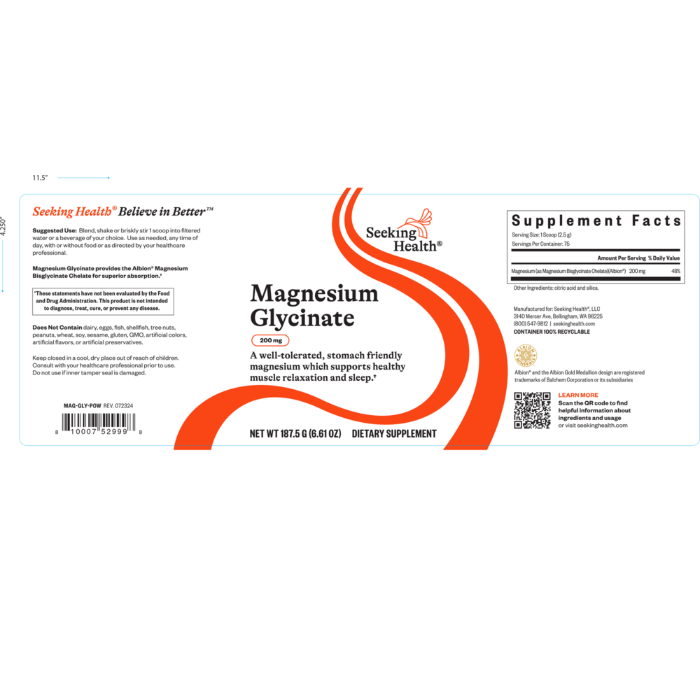Product image for Magnesium Glycinate Powder.