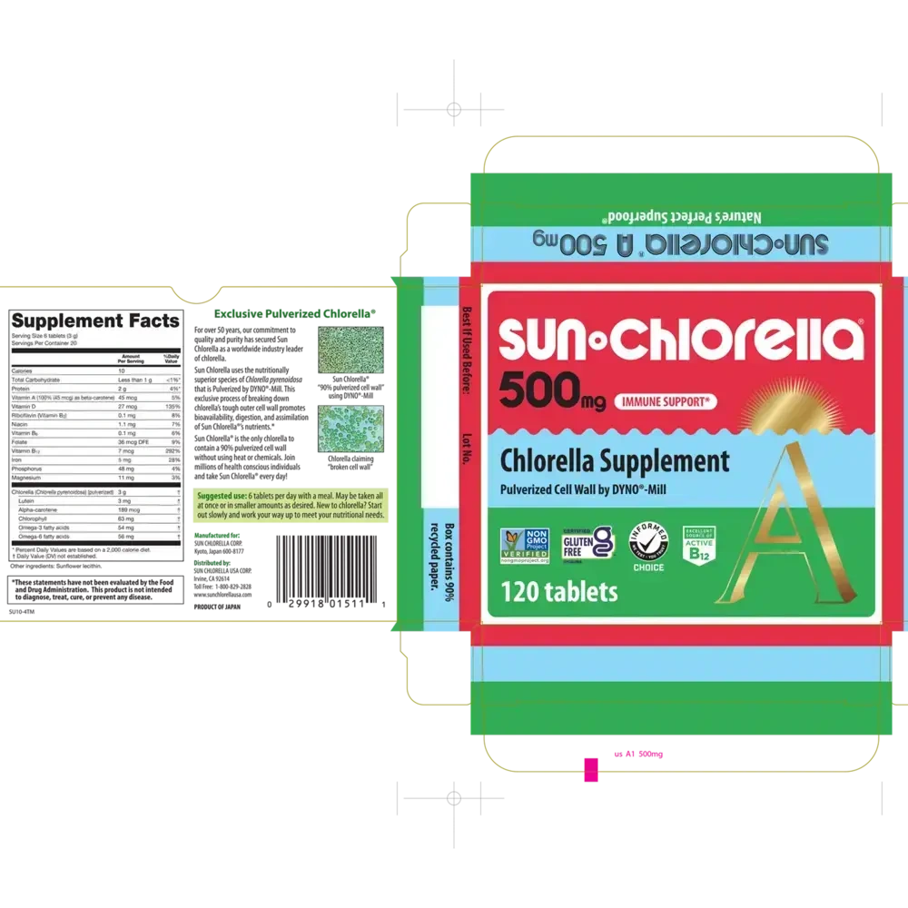 Product image for Sun Chlorella 500mg.
