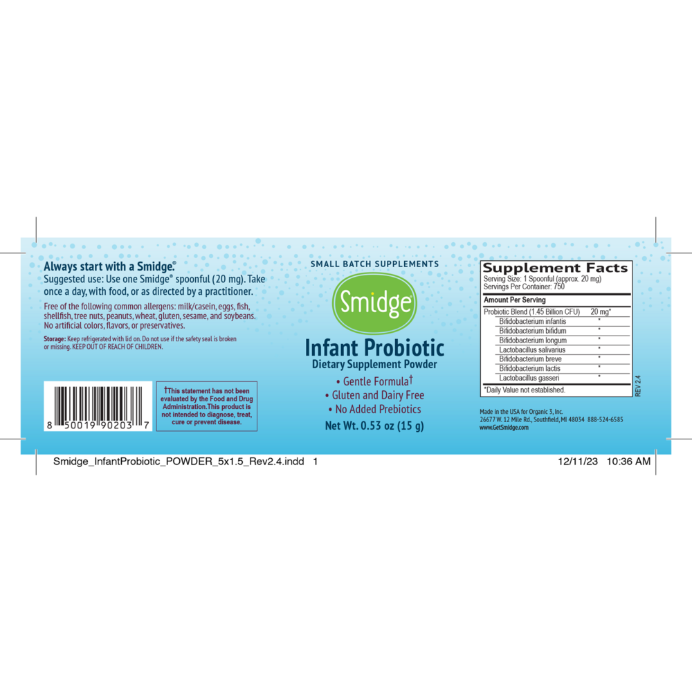 Product image for Smidge® Infant Probiotic.