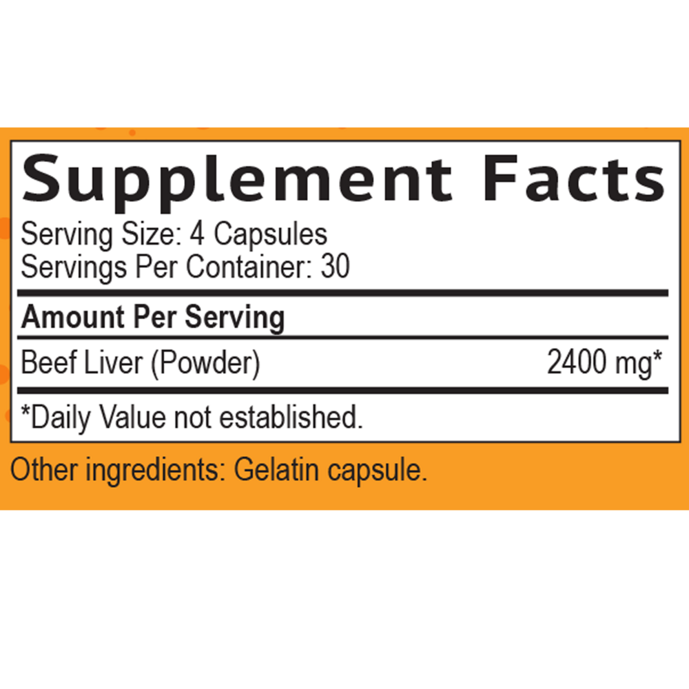 Product image for Smidge® Beef Liver Capsules - Protein &amp; Vitamin A - Grass-fed - 120 capsules.