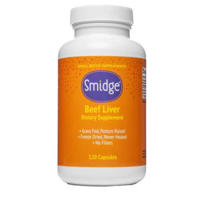 Smidge® Beef Liver Capsules - Protein & Vitamin A - Grass-fed - 120 capsules 120 capsules