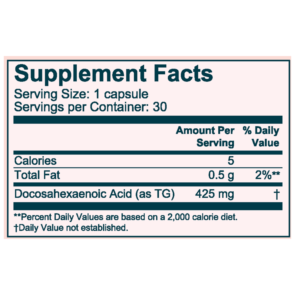 Product image for Advanced Nutrition Omega 3 DHA.