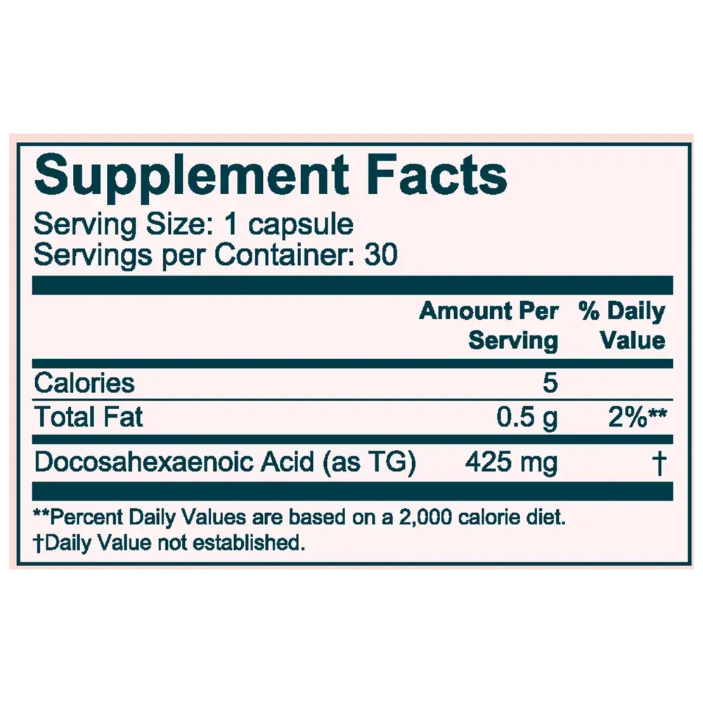 Product image for Advanced Nutrition Omega 3 DHA.