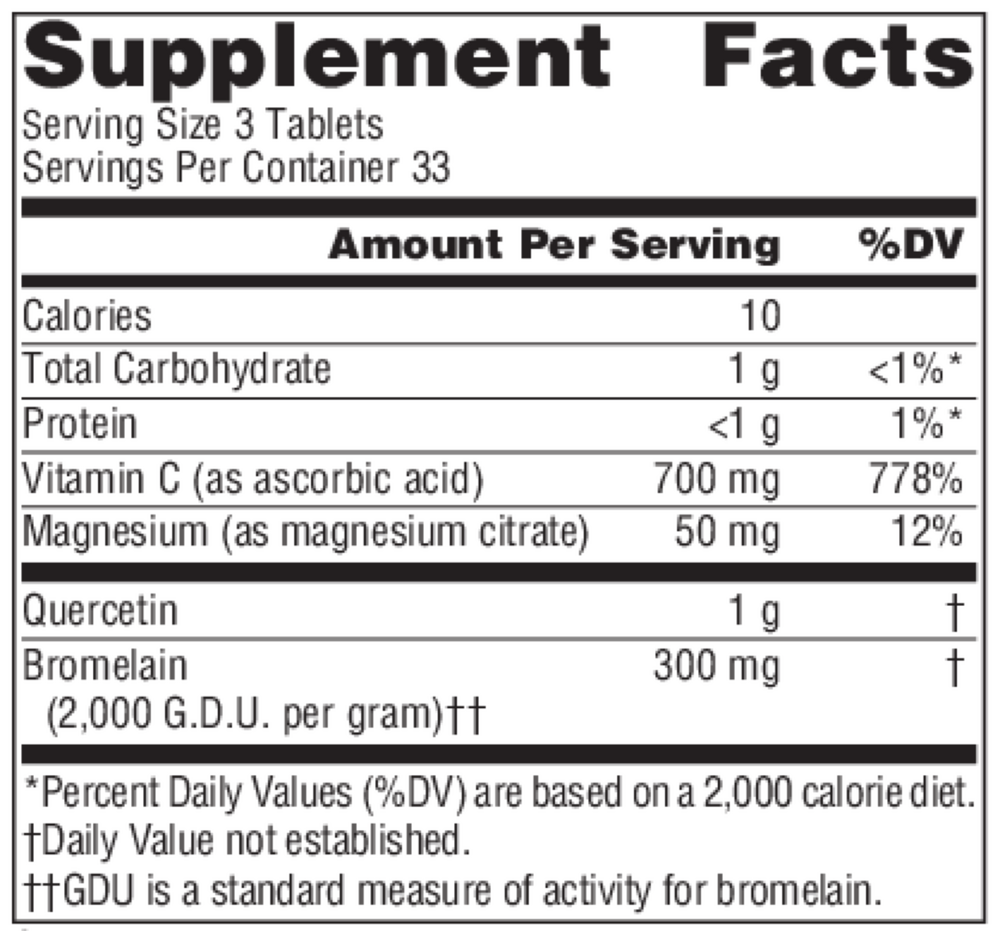 Product image for Activated Quercetin Tablets.