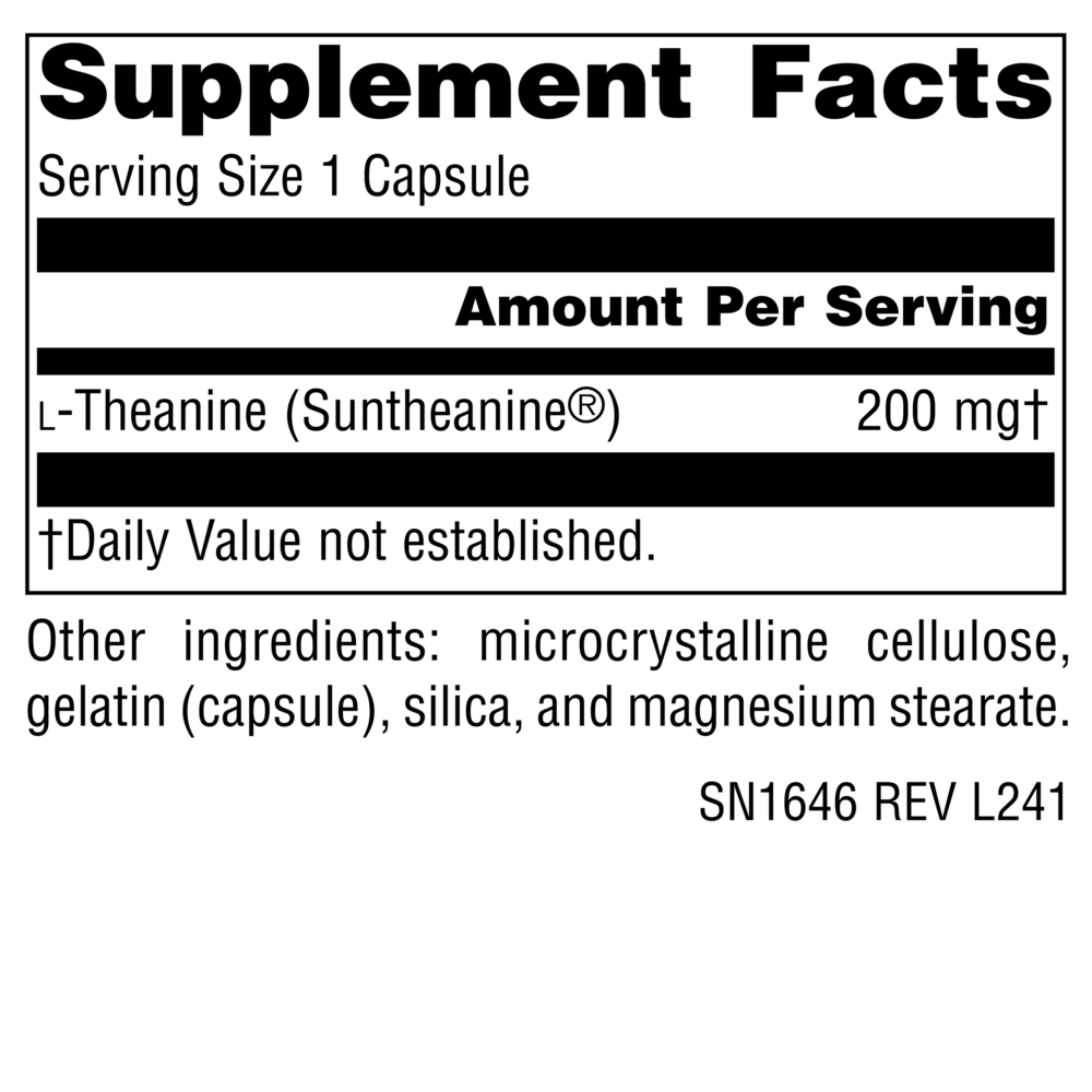 Product image for L-Theanine 200mg.