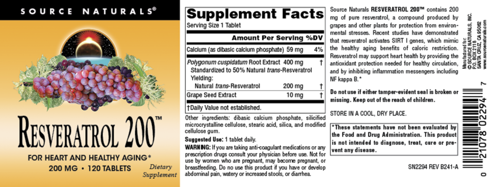 Product image for Resveratrol 200™.