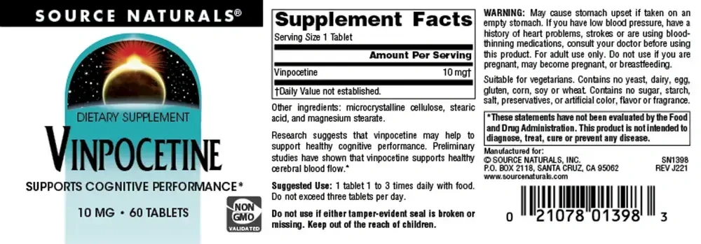Product image for Vinpocetine 10mg.