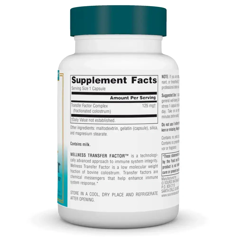 Product image for Wellness Transfer Factor 125mg.