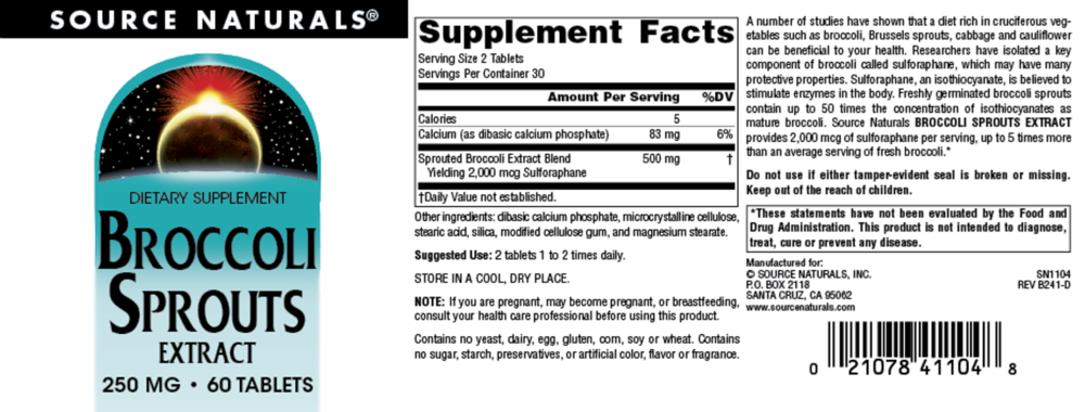 Product image for Broccoli Sprouts Extract.