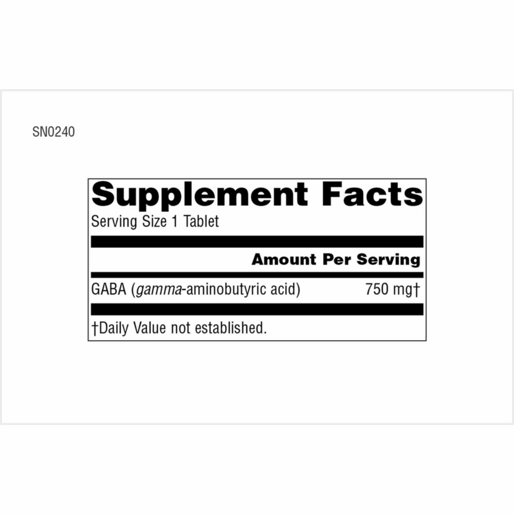 Product image for GABA 750mg.