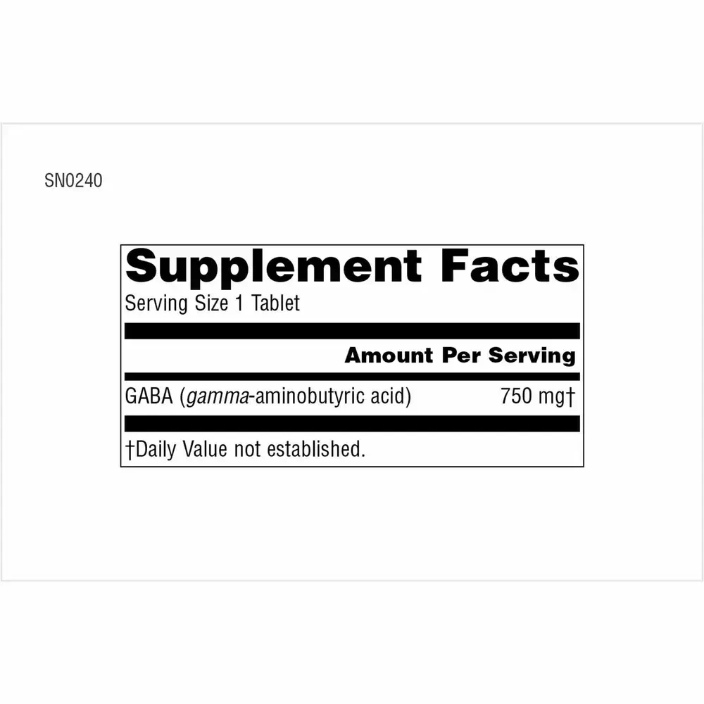 Product image for GABA 750mg.