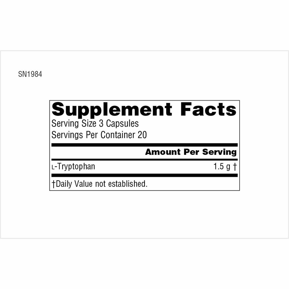 Product image for L-Tryptophan 500mg.