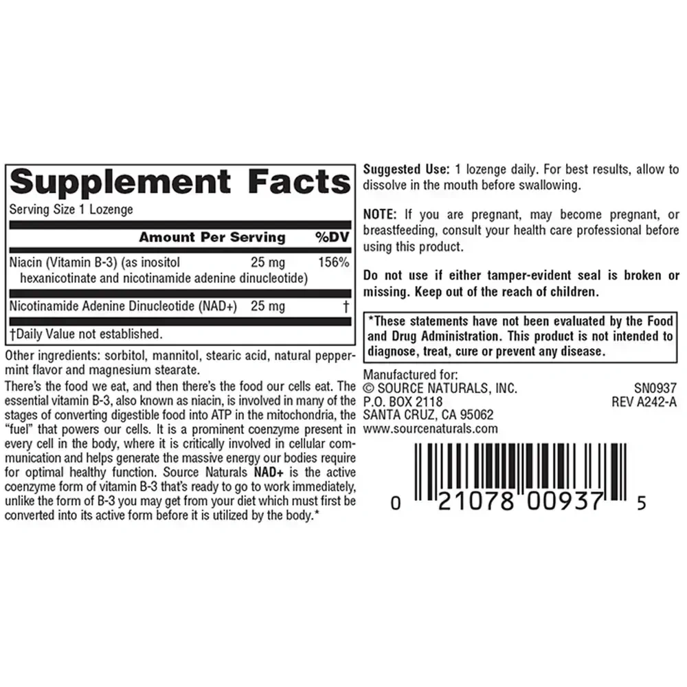 Product image for NAD+ Coenzymated™ B-3 25 mg.