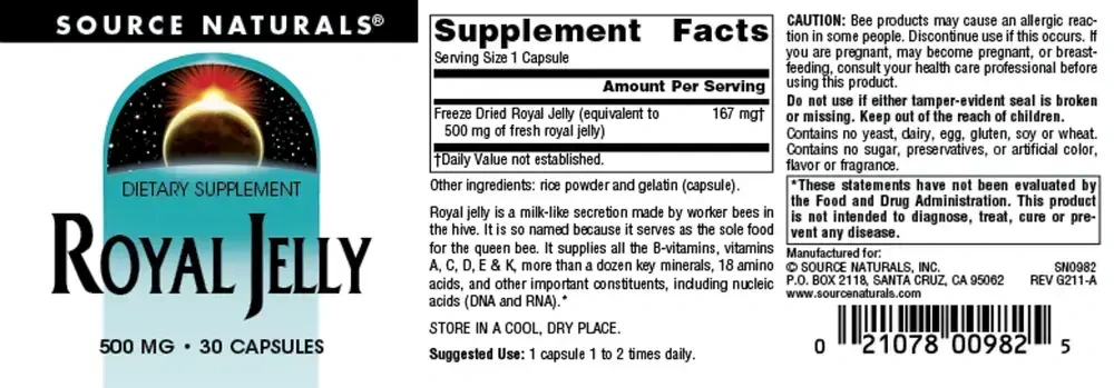 Product image for Royal Jelly 500 mg.