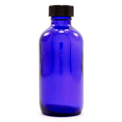Cobalt Blue Bottle w/Cap 4 Ounces