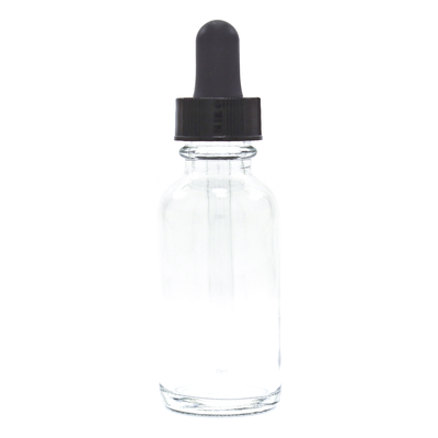 Clear Round Bottle w/Dropper 1 Ounce