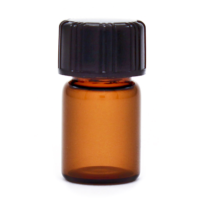 Amber Vial w/Cap 5/8 Dram