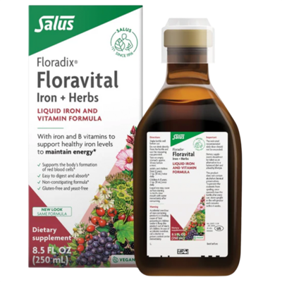 Floradix® Floravital® Iron + Herbs Liquid Iron and Vitamin (Vegan) 250 Milliliters