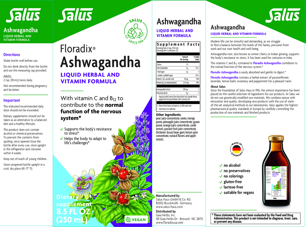 Product image for Floradix Ashwagandha Liquid.