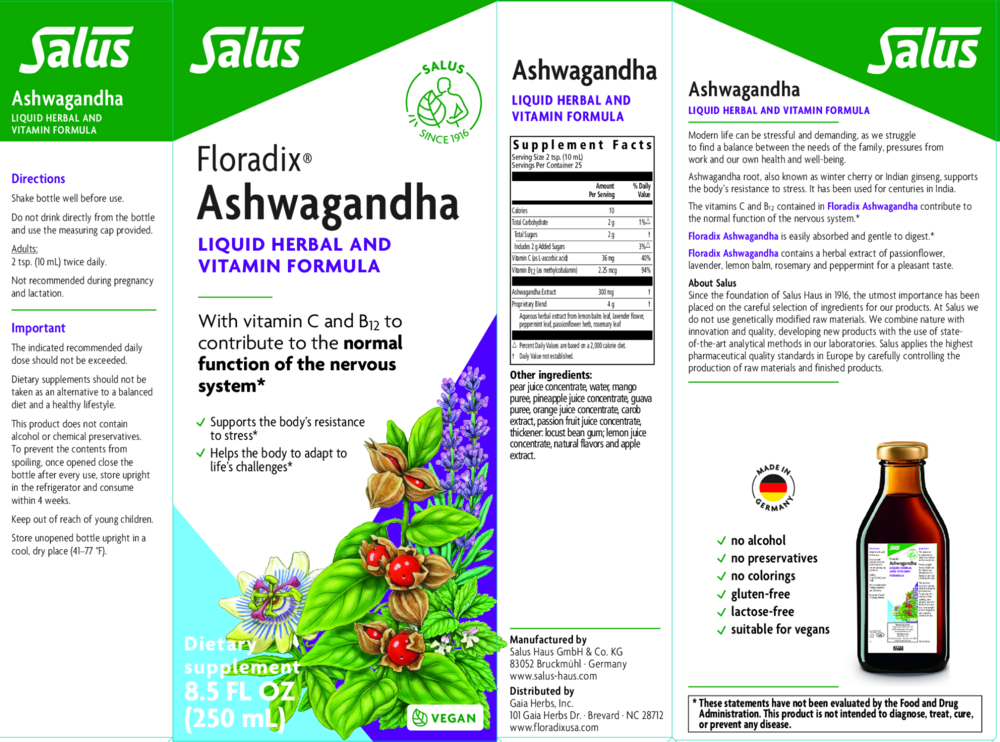 Product image for Floradix Ashwagandha Liquid.