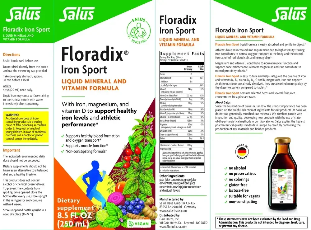 Product image for Floradix Iron Sport liquid.