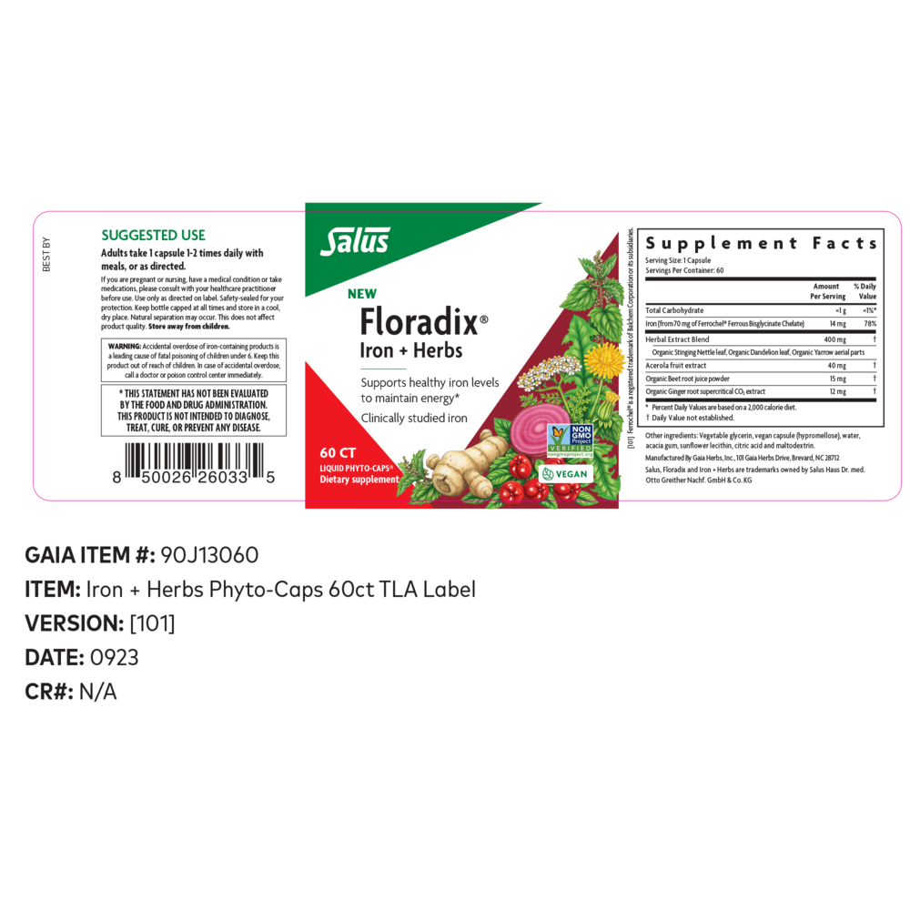 Product image for Iron &amp; Herbs Phyto Caps.