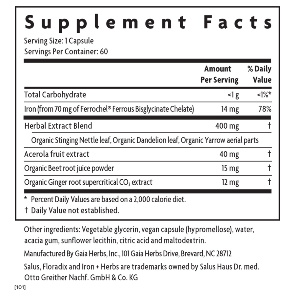 Product image for Iron &amp; Herbs Phyto Caps.