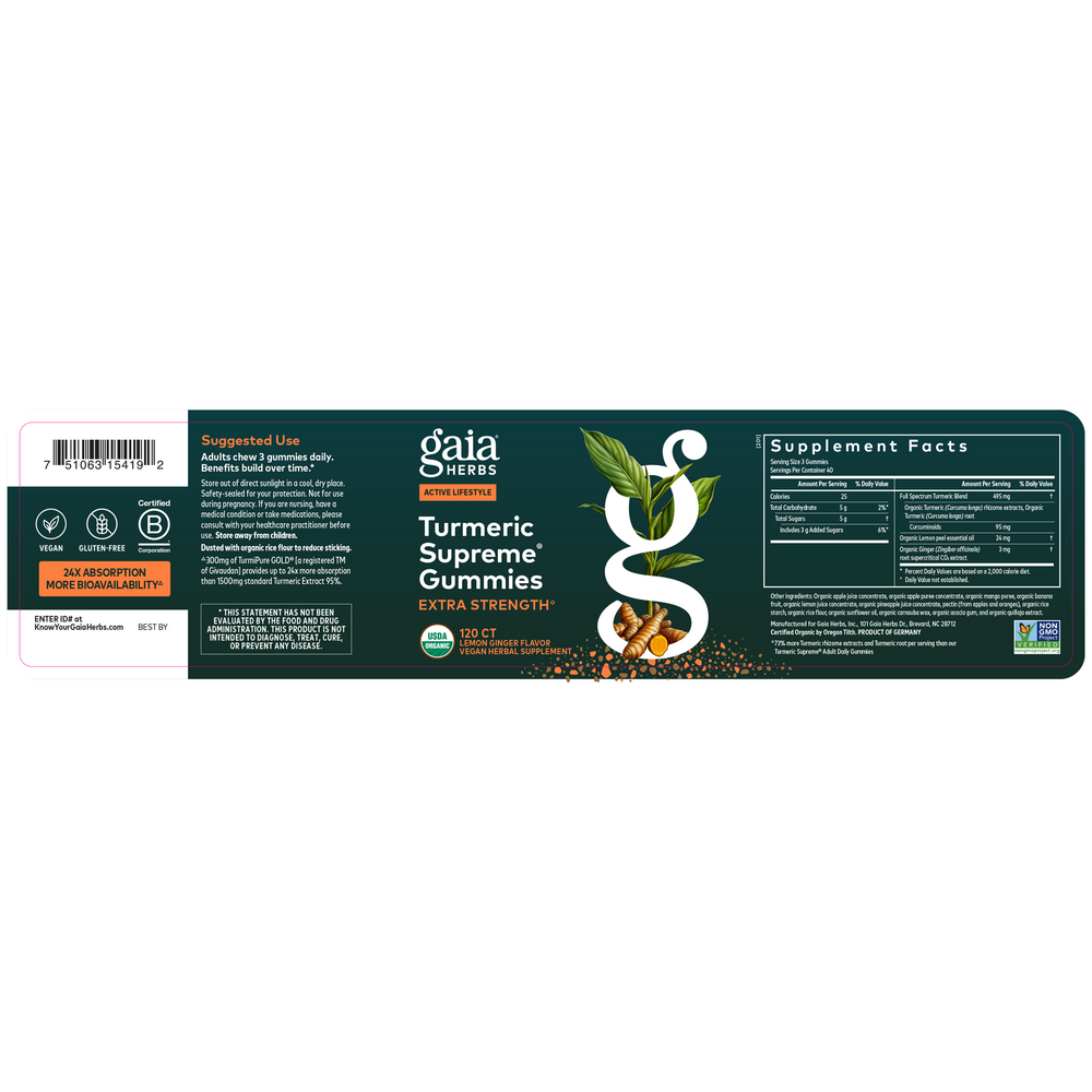 Product image for Turmeric Supreme Extra Strength Gummies.