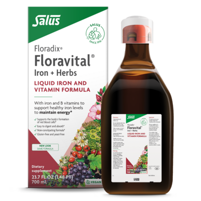 Floradix® Floravital® Iron + Herbs Liquid Iron and Vitamin (Vegan) 700 Milliliters