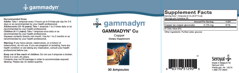 Product image for Gammadyn Cu (Copper).