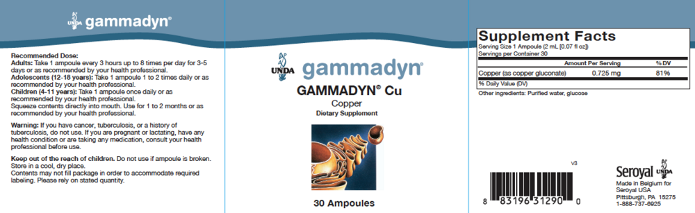 Product image for Gammadyn Cu (Copper).
