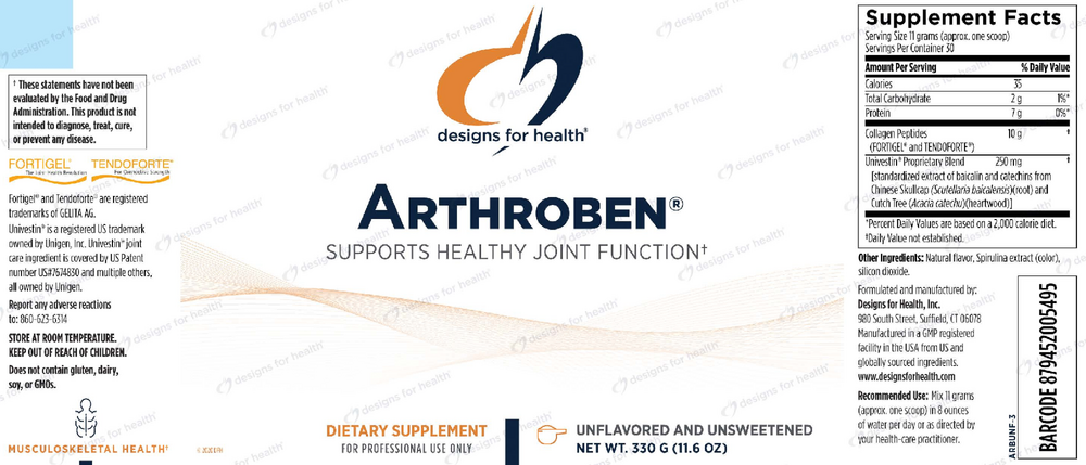Product image for Arthroben (Unflavored/Unsweetened) powder.
