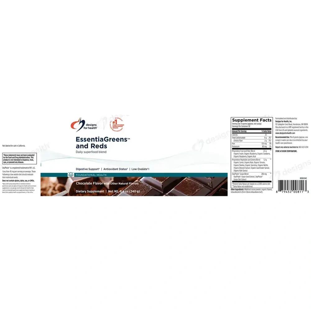 Product image for EssentiaGreens™ and Reds Chocolate.