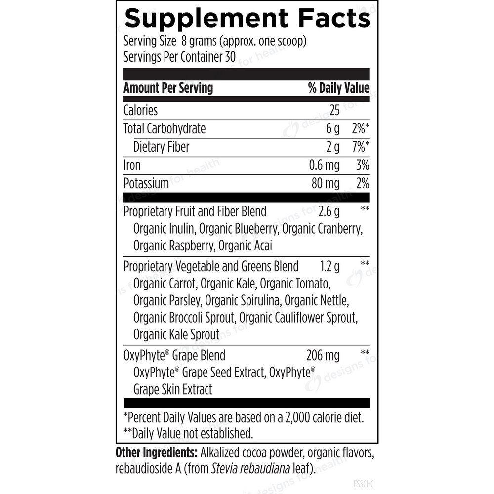 Product image for EssentiaGreens™ and Reds Chocolate.