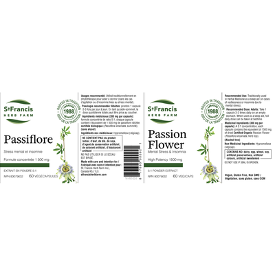 Passion Flower (60 capsules) by St. Francis Herb Farm