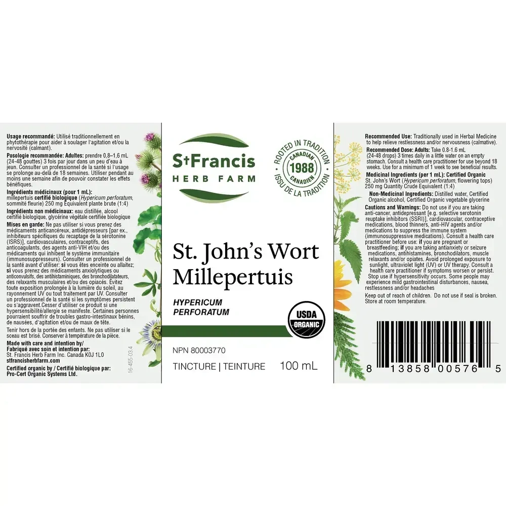 Product image for St. John’s Wort Millepertuis.