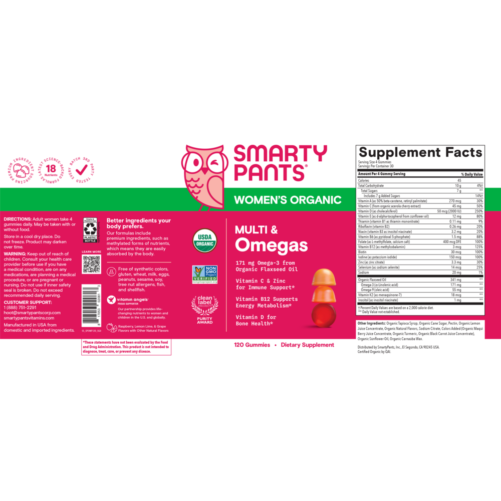 Product image for SmartyPants Organics Women's Complete.