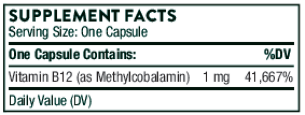 Product image for Vitamin B12.