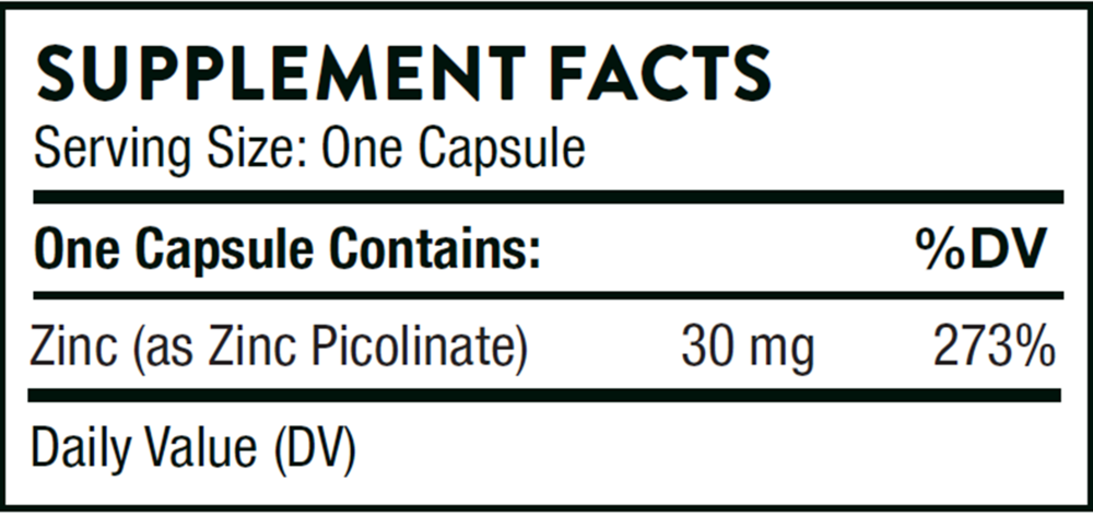 Product image for Zinc Picolinate 30mg - NSF Certified for Sport.