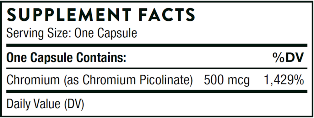 Product image for Chromium Picolinate.