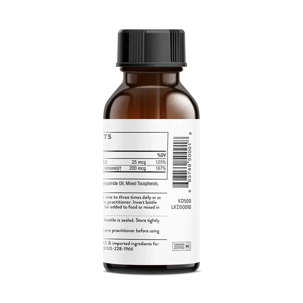 Product image for Vitamin D + K2 Liquid.