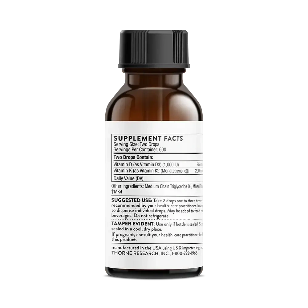 Product image for Vitamin D + K2 Liquid.