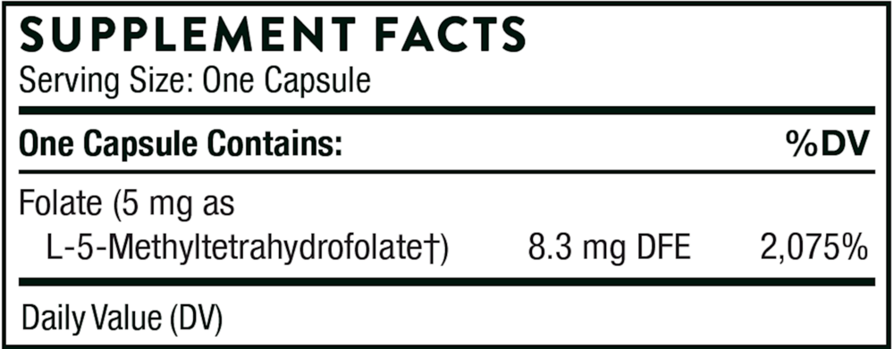 Product image for 5-MTHF 5mg.