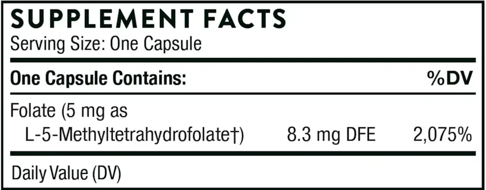 Product image for 5-MTHF 5mg.