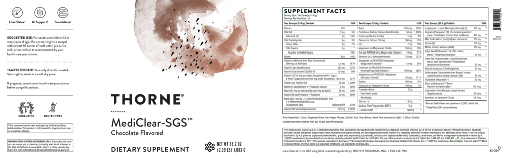 Product image for MediClear-SGS Chocolate™.